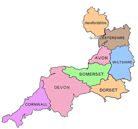 South West Map